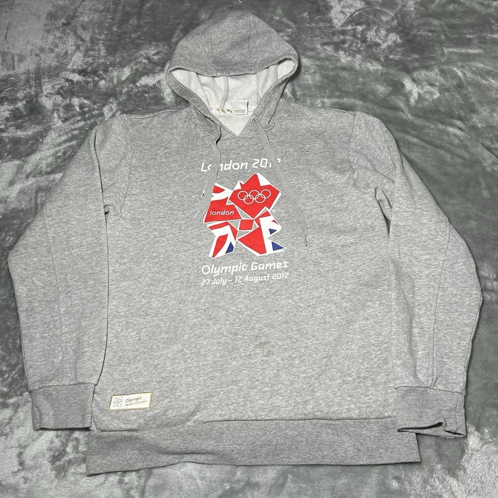 London Olympics Hoodie Women Size Medium Summer 2012 Gray‎ Sweatshirt Sweater